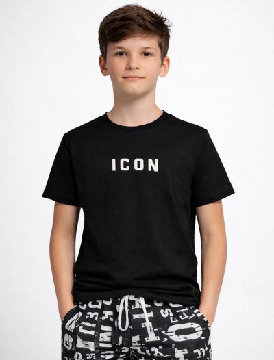 T-shirt manica corta Icon - nero