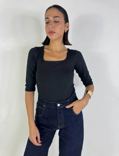 Maglia manica lunga Susy Mix - nero