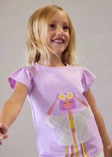 T-shirt manica corta Mayoral - lilla