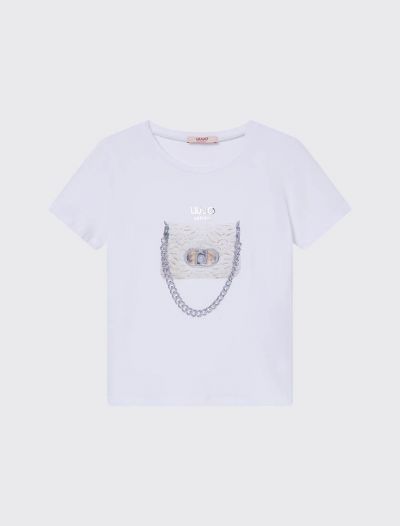 T-shirt manica corta Liu Jo - bianco