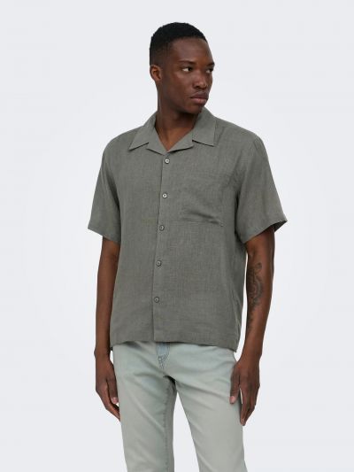 Camicia manica corta casual Only & Sons - verdone