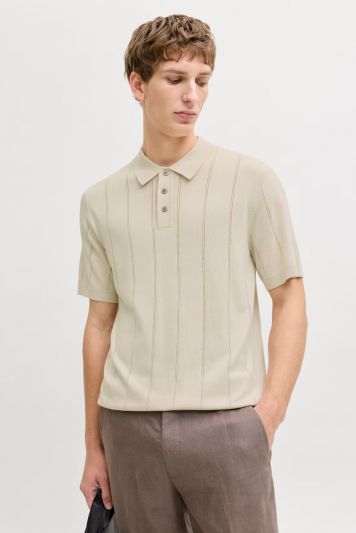 Polo manica corta Jack & Jones - beige chiaro