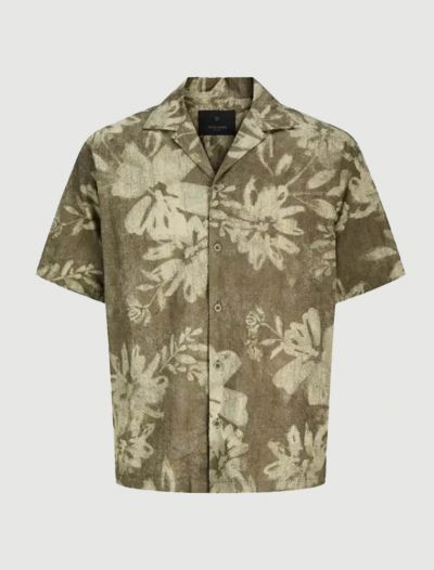 Camicia manica corta casual Jack & Jones - olive