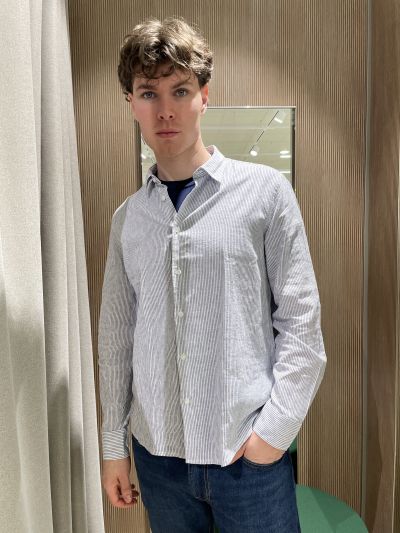 Camicia manica lunga Seinse - blu bianco