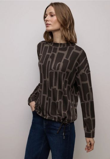 Maglia in felpa Street One - moka