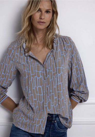 Camicia manica lunga Street One - blu