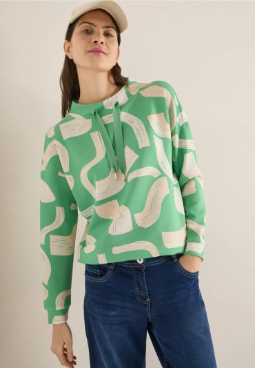 Felpa chiusa con cappuccio. tessuto m... - green