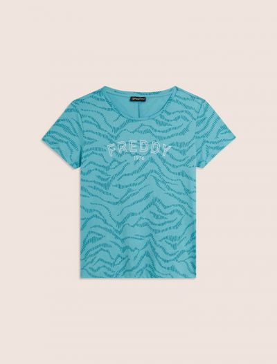 T-shirt manica corta sportiva Freddy - blue