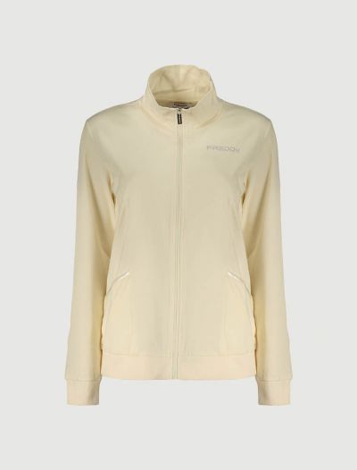 Felpa sportiva aperta Freddy - crema
