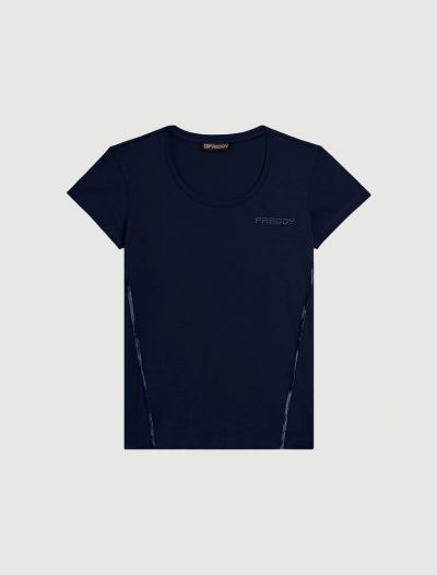 T-shirt manica corta sportiva Freddy - blu