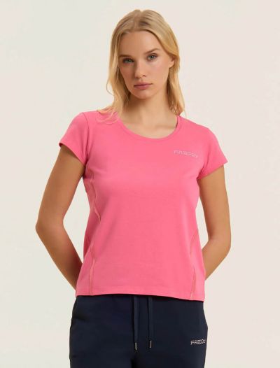 T-shirt manica corta sportiva Freddy - rosa