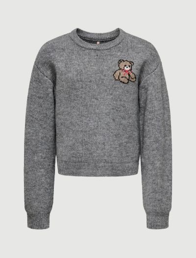 Pullover manica lunga Only - grey melange