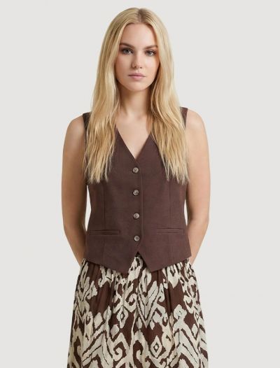 Gilet Only - marrone