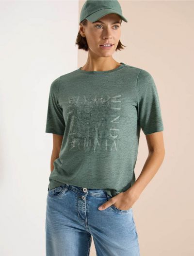 T-shirt manica corta Cecil - kaki