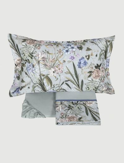 Completo lenzuola 2 piazze Fazzini - verde azzurro