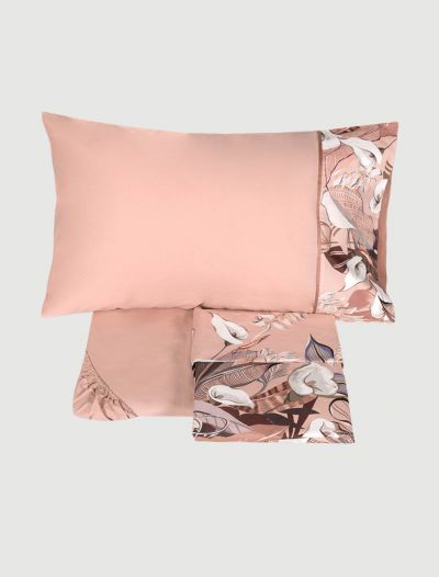 Completo lenzuola 2 piazze Fazzini - rosa
