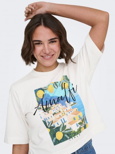 T-shirt manica corta Only - limone