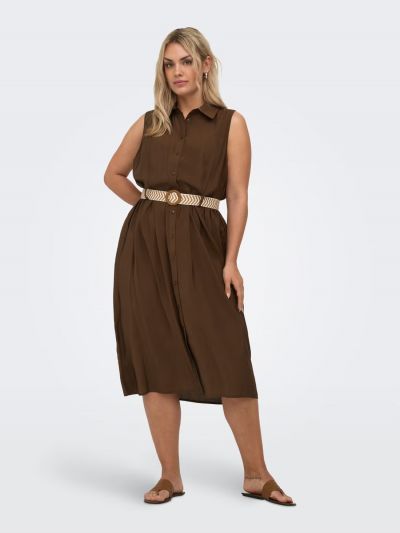 Abito curvy Only - Carmakoma - cioccolato