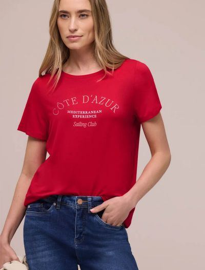 T-shirt manica corta Street One - rosa rosso