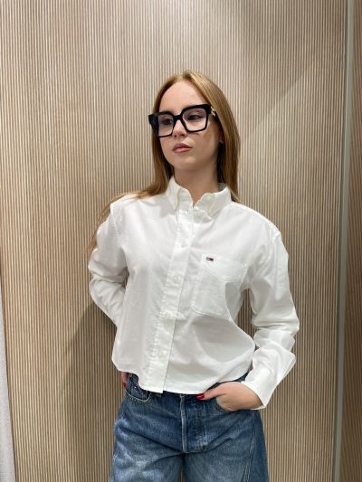 Camicia manica lunga giovane Tommy Jeans - ecru