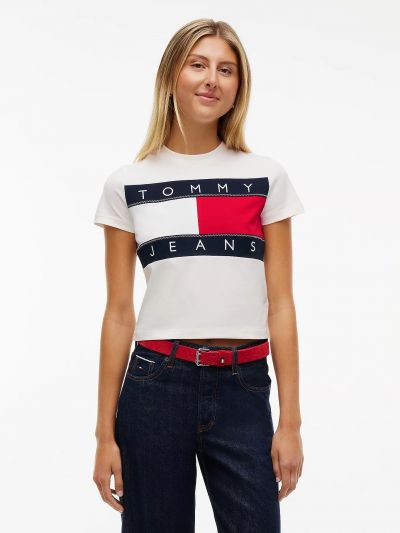 T-shirt manica corta Tommy Jeans - bianco