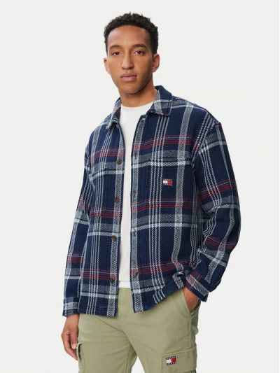Camicia manica lunga flanella Tommy Jeans - dark navy