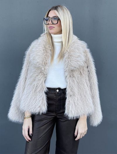 Pelliccia eco San Babila - beige