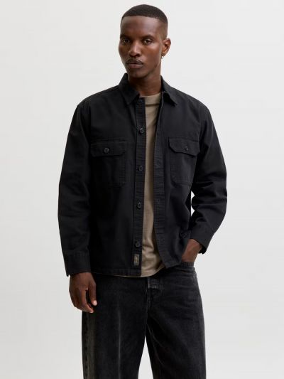 Camicia manica lunga casual Jack & Jones - black
