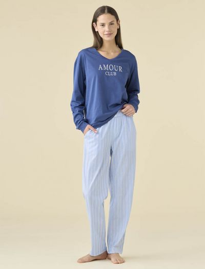 Pigiama lungo Noidinotte - blu