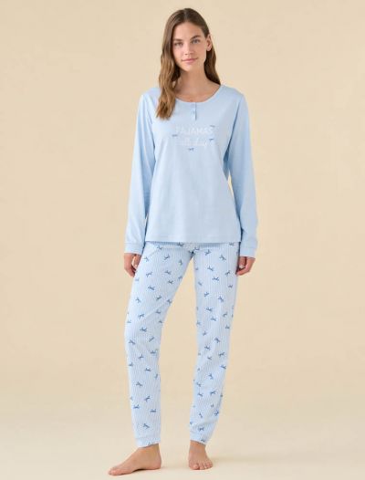 Pigiama lungo Noidinotte - blu