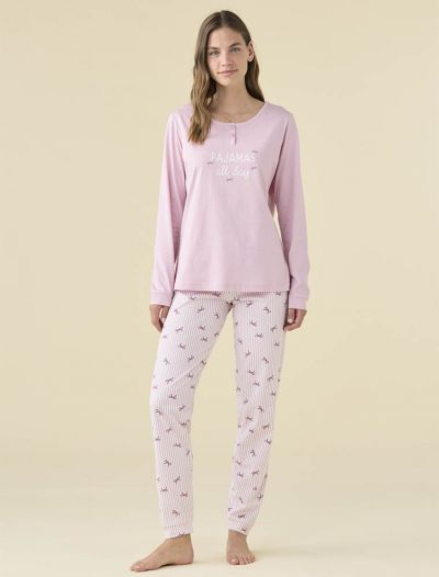Pigiama lungo Noidinotte - rosa