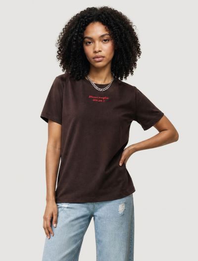 T-shirt manica corta Only - cioccolato