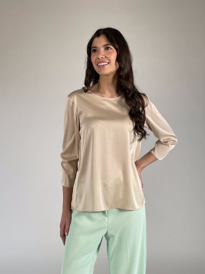 Camicia manica corta Rinascimento - beige chiaro