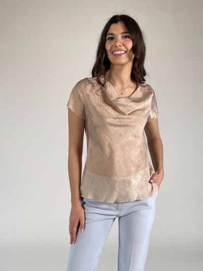 Camicia manica corta Rinascimento - tortora