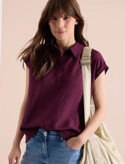 T-shirt manica corta Cecil - bordeaux