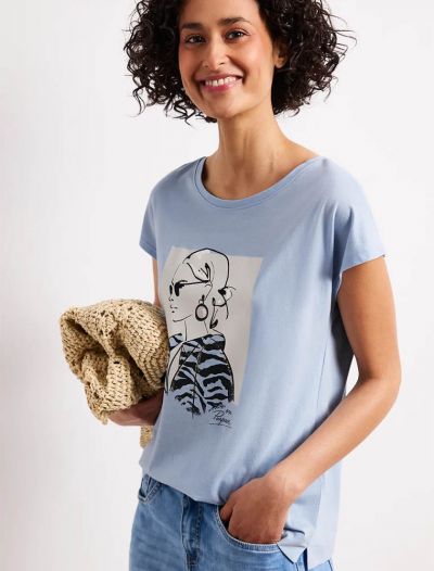 T-shirt manica corta Street One - azzurro