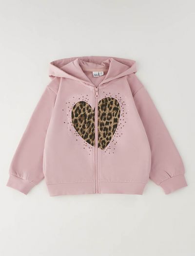 Maglia in felpa aperta I Do - rosa