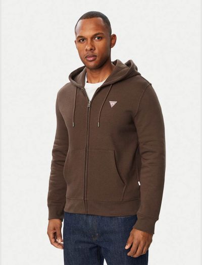 Maglia in felpa zip cappuccio Guess Jeans - caffe'