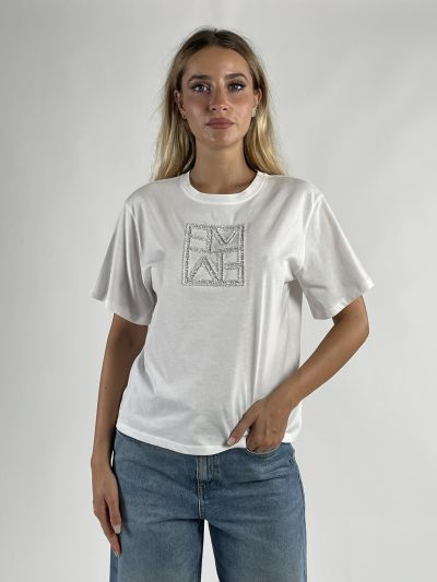 T-shirt manica corta Emme - latte