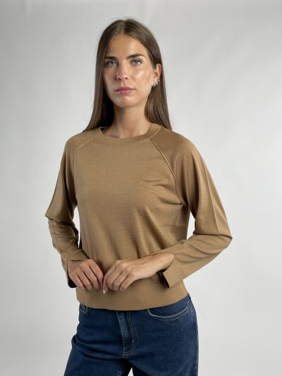 Maglia manica lunga Emme - cammello