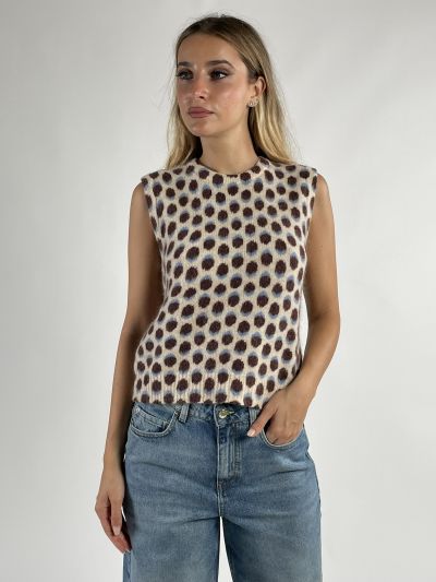 Pullover senza maniche Iblues - bianco azzurro