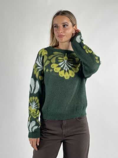 Pullover manica lunga Iblues - verdone