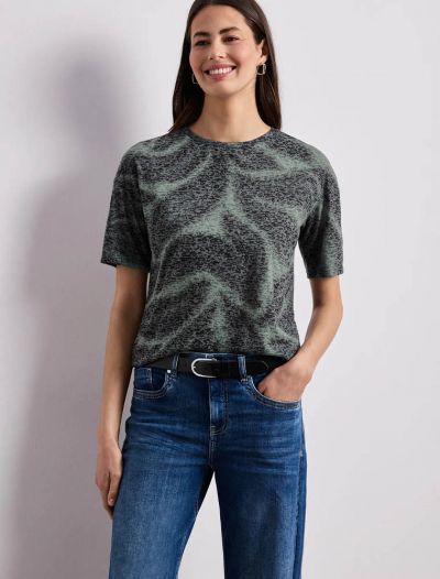T-shirt manica corta Street One - verde scuro