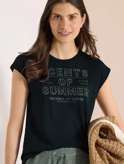 T-shirt manica corta Cecil - green