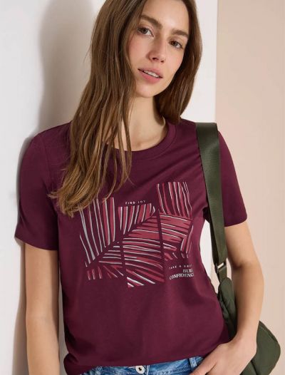 T-shirt manica corta Cecil - red