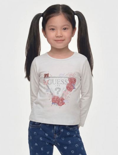 T-shirt manica lunga Guess - white