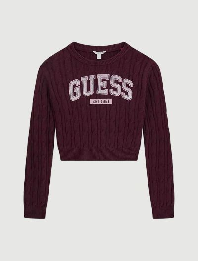Pullover manica lunga Guess - bordeaux
