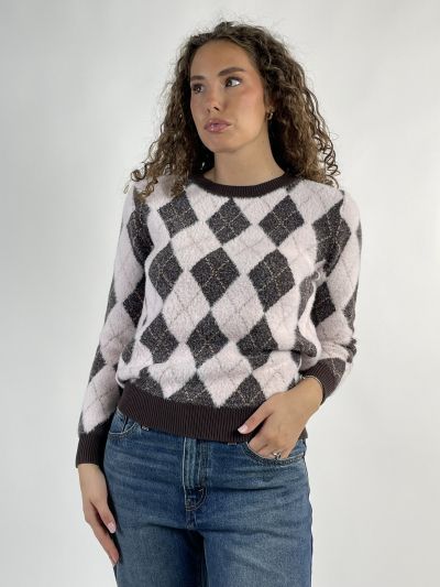 Pullover manica lunga Griffai - moro rosa