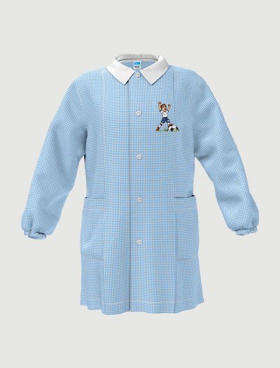 Grembiule asilo Siggi - bianco azzurro