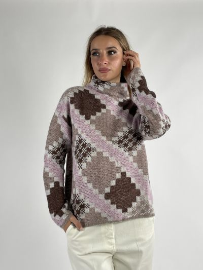 Pullover manica lunga Pennyblack - rosa marrone